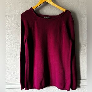 Eddie Bauer Plum Roll Neck Cotton Sweater Long Sleeve | Size L